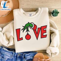 Love Grinch Embroidery ShirtFunny Christmas…