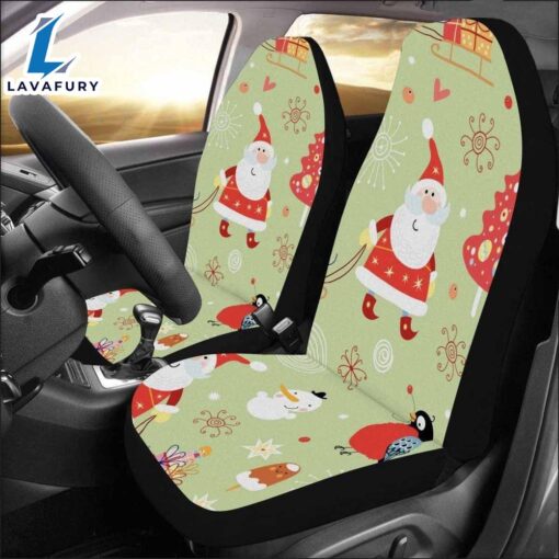 Merry Christmas Santa Claus Funny Car Seat Covers  Car Decor