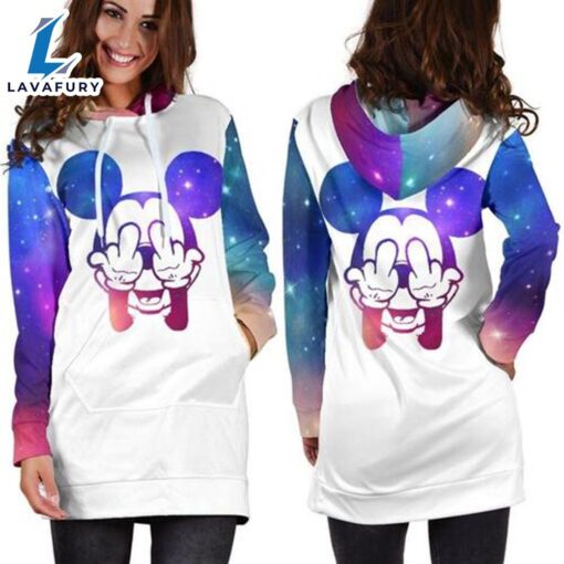 Mickey 3d All Over Cute Hoodie Dress