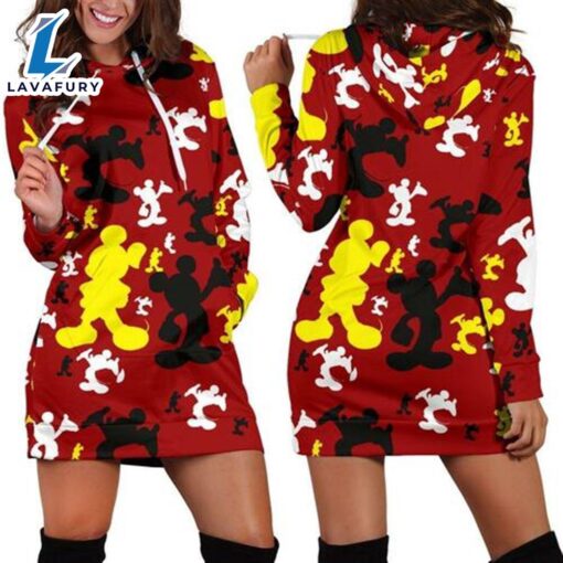 Mickey Color 3d All Hoodie Dress