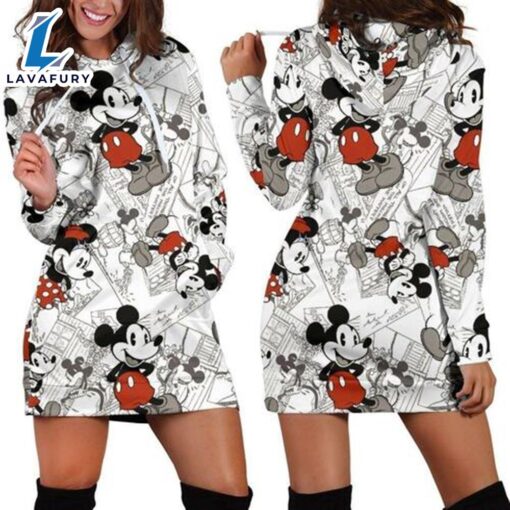 Mickey Minnie Womens Es Hoodie Dress