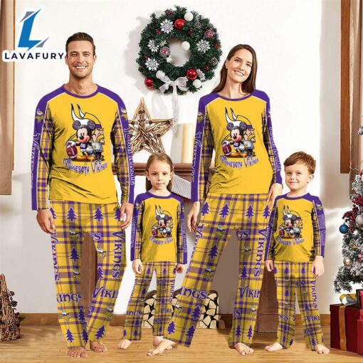 Minnesota Vikings Pajamas Personalized Your Name NFL And Mickey Mouse Pajamas  Gift For Christmas