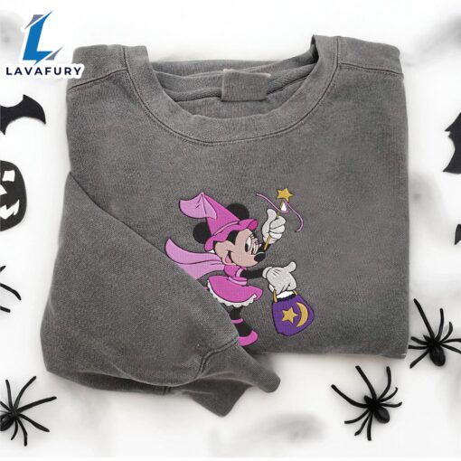 Minnie Mouse Cartoon Cosplay Halloween Embroidered Sweatshirt Fashion Style