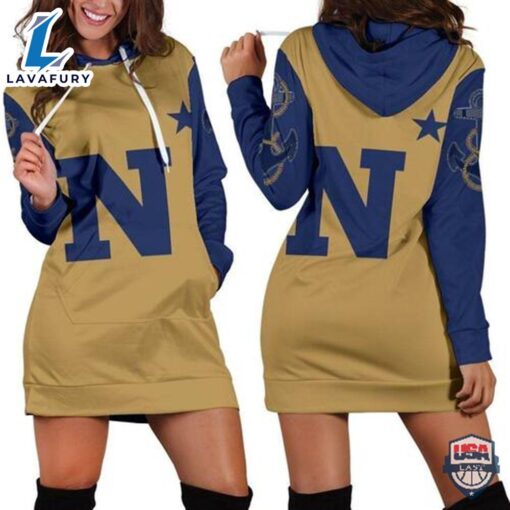 Navy Midshipmen Hoodie Dress 3D Sweatshirt Dress