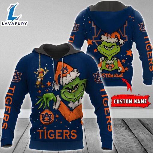 Ncaa Auburn Tigers Football Team The Grinch Custom Name Hoodie  Gift Christmas