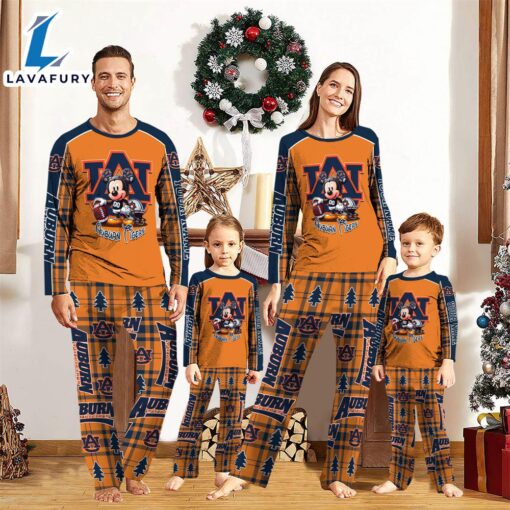 NCAA Mickey Mouse Auburn Tigers Pajamas Personalized Your Name  Gift For Christmas