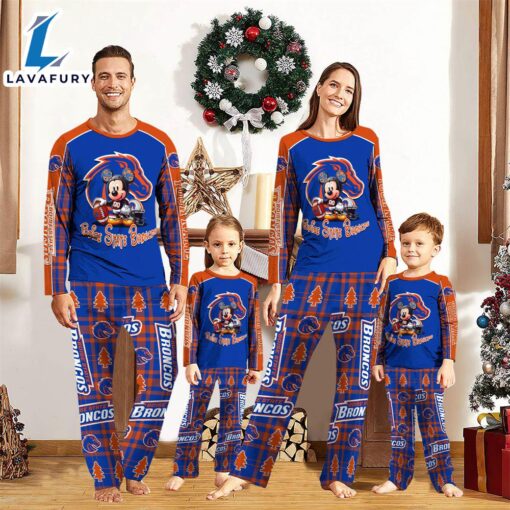 NCAA Mickey Mouse Boise State Broncos Pajamas Personalized Your Name  Gift For Christmas