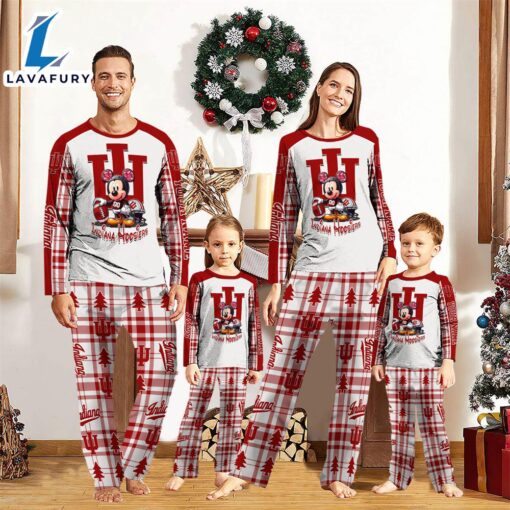 NCAA Mickey Mouse Indiana Hoosiers Pajamas Personalized Your Name  Gift For Christmas