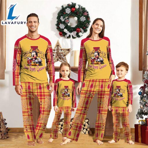 NCAA Mickey Mouse Iowa State Cyclones Pajamas Personalized Your Name  Gift For Christmas