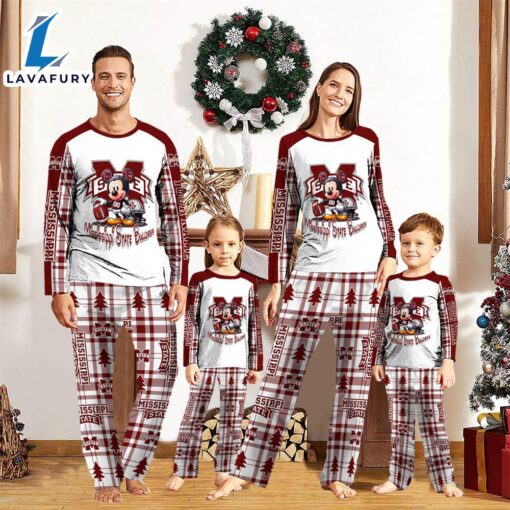 NCAA Mickey Mouse Mississippi State Bulldogs Pajamas Personalized Your Name  Gift For Christmas