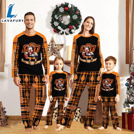 NCAA Mickey Mouse Oklahoma State Cowboys Pajamas Personalized Your Name  Gift For Christmas