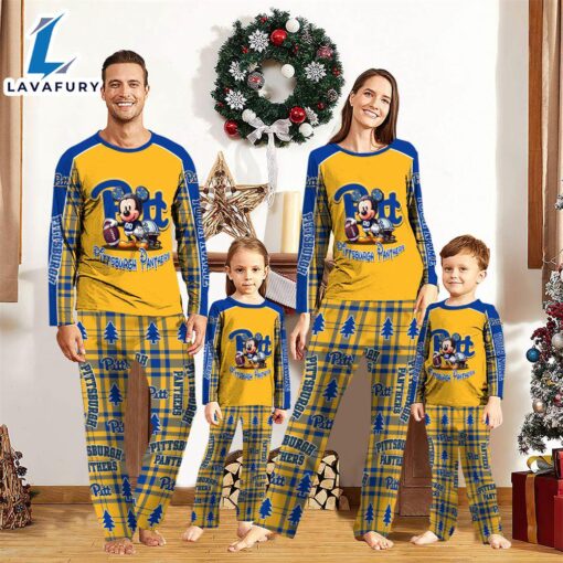 NCAA Mickey Mouse Pittsburgh Panthers Pajamas Personalized Your Name  Gift For Christmas