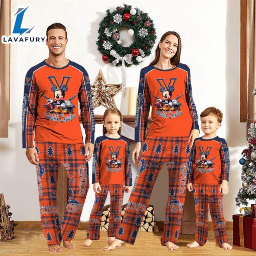 NCAA Mickey Mouse Virginia Cavaliers Pajamas Personalized Your Name  Gift For Christmas