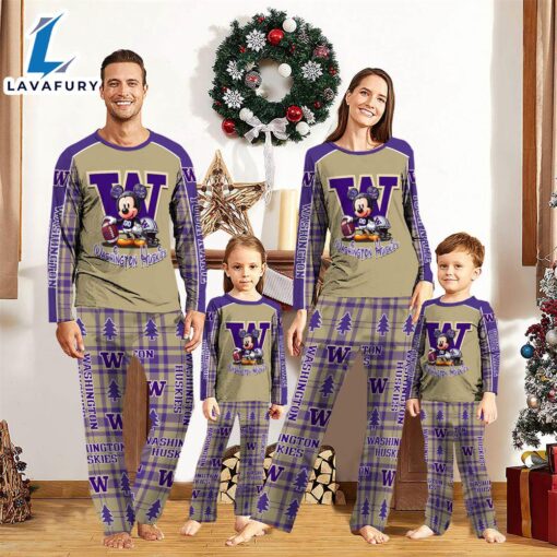 NCAA Mickey Mouse Washington Huskies Pajamas Personalized Your Name  Gift For Christmas