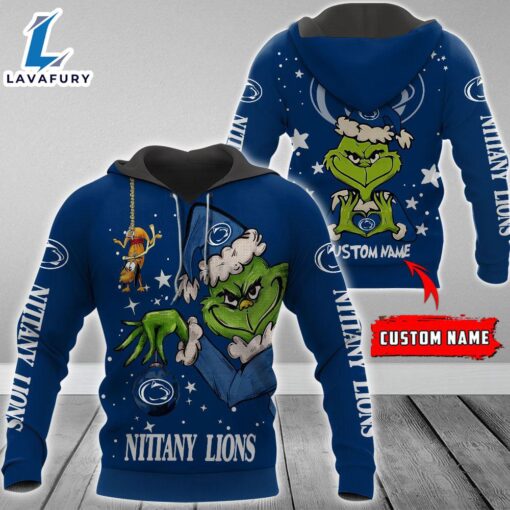 Ncaa Penn State Nittany Lions Football Team The Grinch Custom Name Hoodie  Gift Christmas