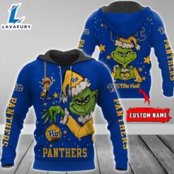 Ncaa Pittsburgh Panthers Football Team The Grinch Custom Name Hoodie  Gift Christmas