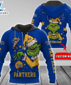 Ncaa Pittsburgh Panthers Football Team The Grinch Custom Name Hoodie  Gift Christmas