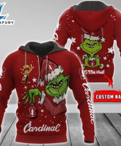 Ncaa Stanford Cardinal Football Team The Grinch Custom Name Hoodie  Gift Christmas