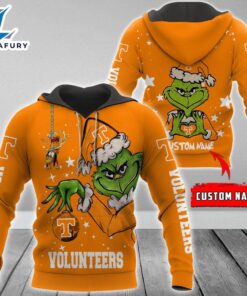 Ncaa Tennessee Volunteers Football Team The Grinch Custom Name Hoodie  Gift Christmas