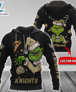 Ncaa Ucf Knights Football Team The Grinch Custom Name Hoodie  Gift Christmas