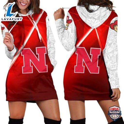 Nebraska Cornhuskers NCAA 3D Hoodie Dress