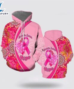 Never Lose Hope Breast Cancer All Over Print Hoodie