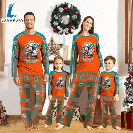 NFL Mickey Mouse Miami Dolphins Pajamas Personalized Your Name  Gift For Christmas