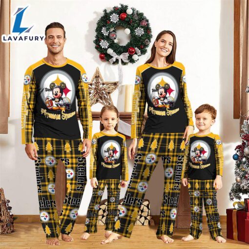 NFL Mickey Mouse Pittsburgh Steelers Pajamas Personalized Your Name  Gift For Christmas