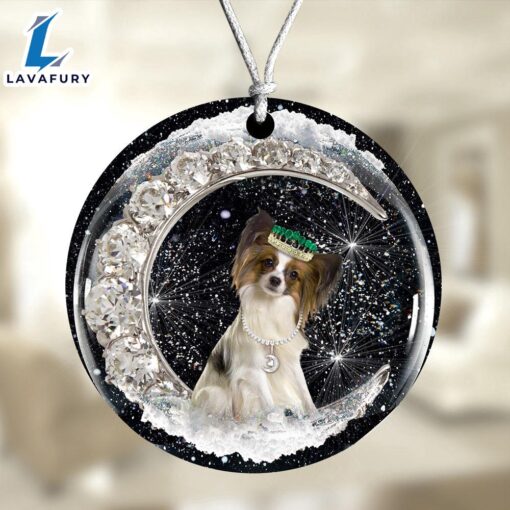 Christmas 2024  Papillon With Crown Diamond Ornament, Gift For Christmas