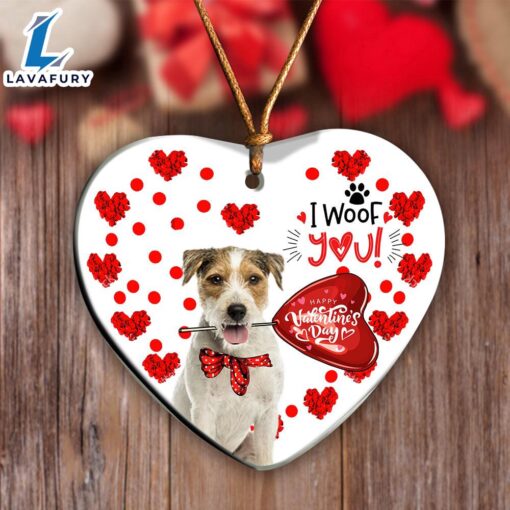 Christmas 2024  Parson Russell Terrier Happy Valentine’s Day Ornament, Gift For Christmas