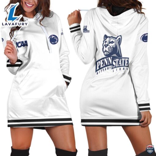 Penn State Nittany Lions NCAA Classic White 3D Hoodie Dress