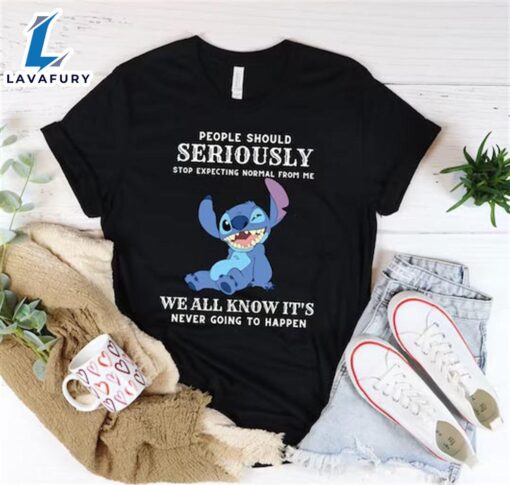 People Should Not Expecting Normal From Me Stitch Shirt, Funny Stitch Shirt, Lilo and Stitch Friends Shirt, Disney Shirts