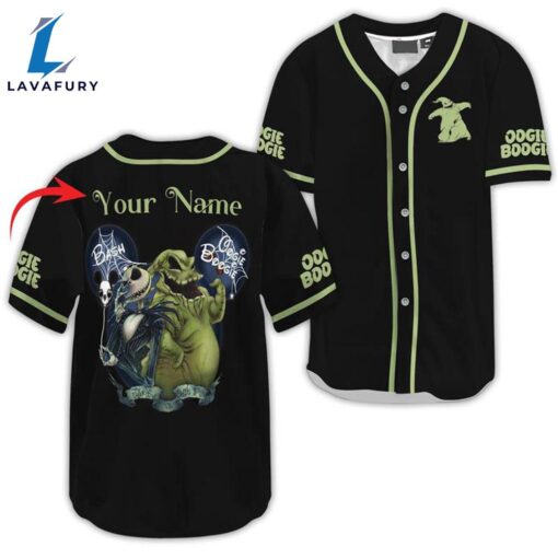 Personalized Jack Skellington And Oogie Boogie Baseball Jersey