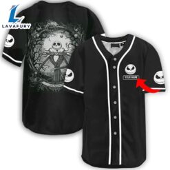 Personalized Jack Skellington Black Baseball…