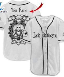 Personalized Jack Skellington Skull Baseball…