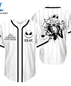 Personalized Jack Skellington Stripe Baseball…