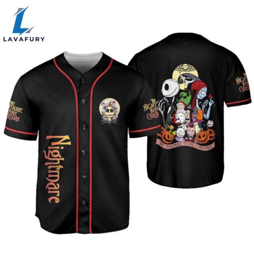 Personalized Nightmare Christmas Town Baseball Jersey