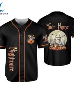 Personalized Nightmare Jack & Sally Baseball Jersey