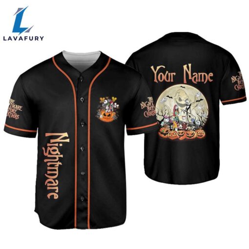 Personalized Nightmare Jack & Sally Baseball Jersey