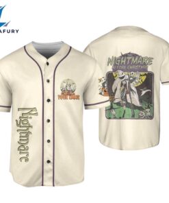 Personalized Nightmare Jack Sally Oogie Boogie Baseball Jersey