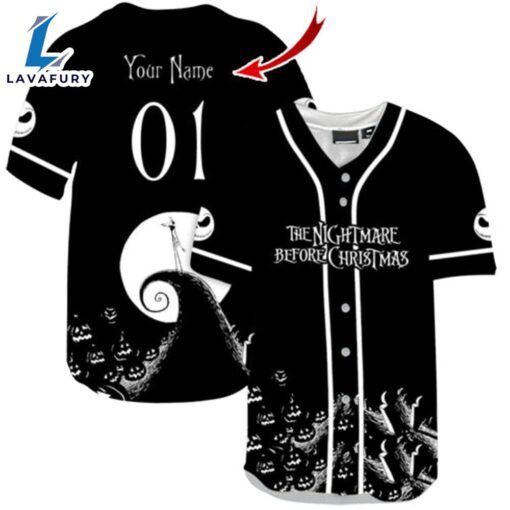 Personalized The Nightmare Before Christmas Baseball Jersey