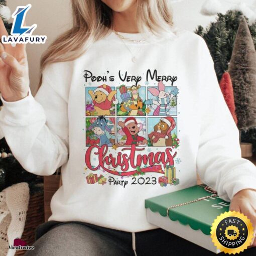 Pooh Very Merry Christmas Party 2023 Sweatshirt  Merry Christmas Shirt