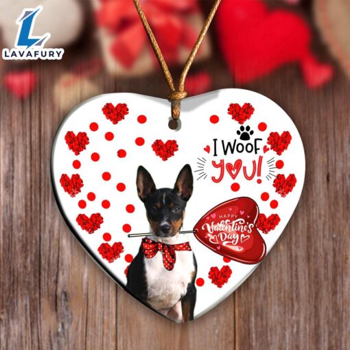 Christmas 2024  Rat Terrier Happy Valentine’s Day Ornament, Gift For Christmas