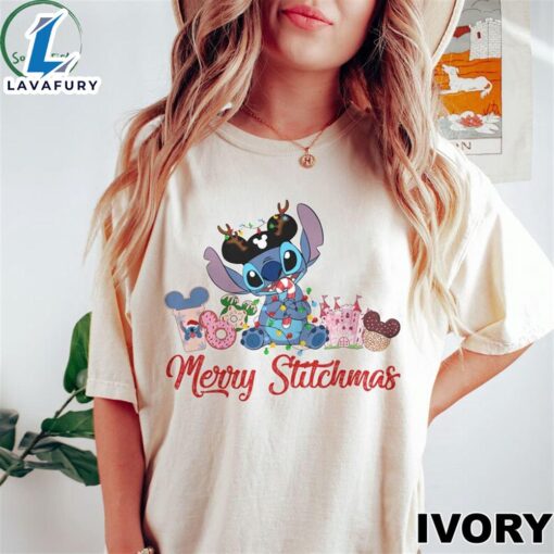 Retro Stitch Christmas Comfort Colors Shirt Disney Christmas Shirt Disney Stitch Shirt Merry Stitchmas Shirt Lilo And Stitch Christmas Shirt