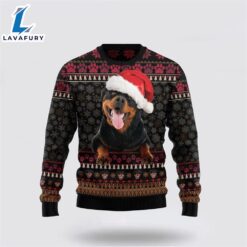 Rottweiler Christmas Ugly Christmas Sweater For Men And Women  Gift Dog Loves