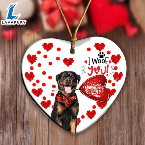 Christmas 2024  Rottweiler Happy Valentine’s Day Ornament, Gift For Christmas