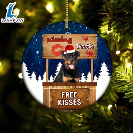 Christmas 2024  Rottweiler Kissing Booth Christmas Ornament, Gift For Christmas