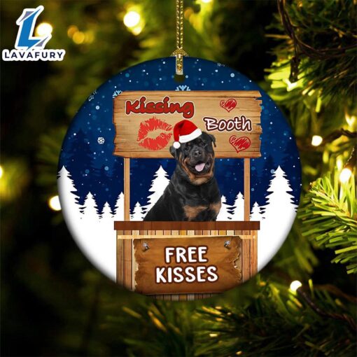 Christmas 2024  Rottweiler2 Kissing Booth Christmas Ornament, Gift For Christmas