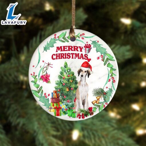 Christmas 2024  Saluki Tree Merry Christmas Ornament, Gift For Christmas