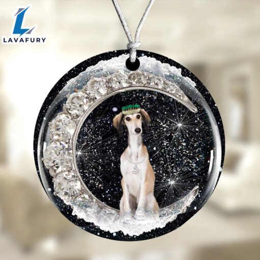 Christmas 2024  Saluki With Crown Diamond Ornament, Gift For Christmas